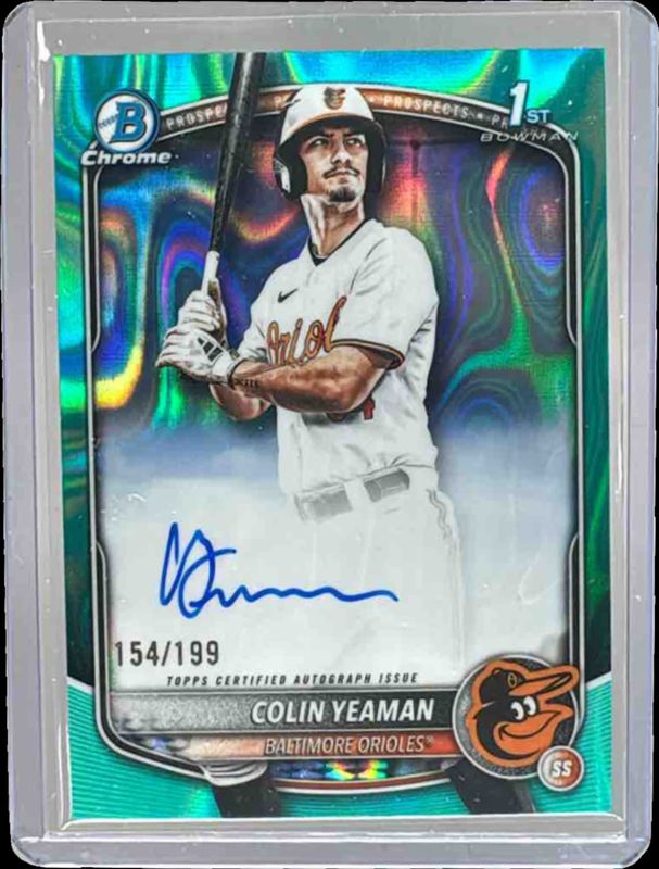 2025 Bowman Draft #CPA-CY Chrome Prospect Auto - Aqua Lava Refractor /199 (1st)