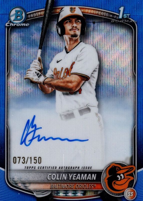 2025 Bowman Draft #CPA-CY Chrome Prospect Auto - Blue Wave Refractor /150 (1st)