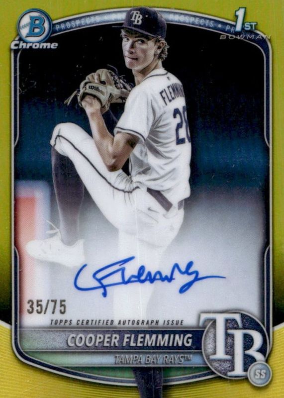 2025 Bowman Draft #CPA-CF Chrome Prospect Auto - Yellow Refractor /75 (1st)