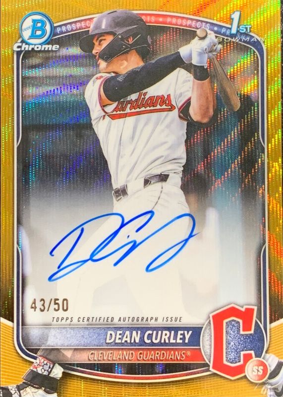 2025 Bowman Draft #CPA-DC Chrome Prospect Auto - Gold Wave Refractor /50 (1st)