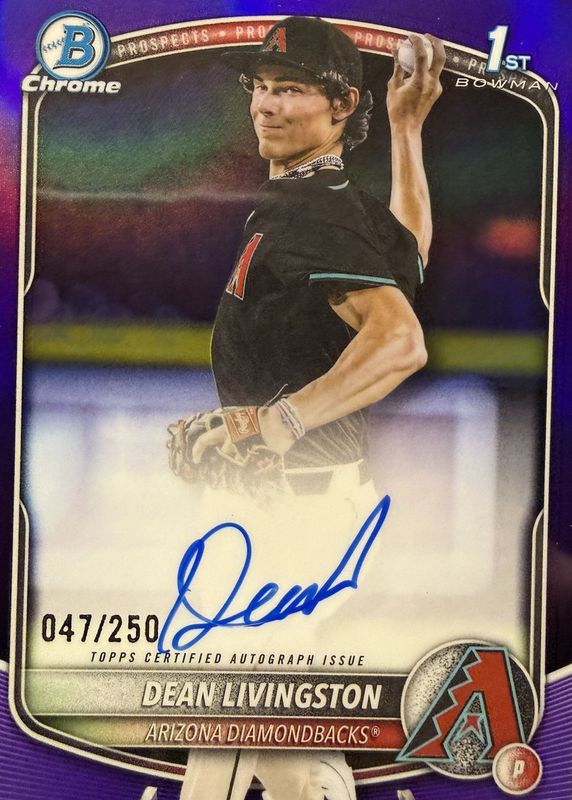 2025 Bowman Draft #CPA-DL Chrome Prospect Auto - Purple Refractor /250 (1st)