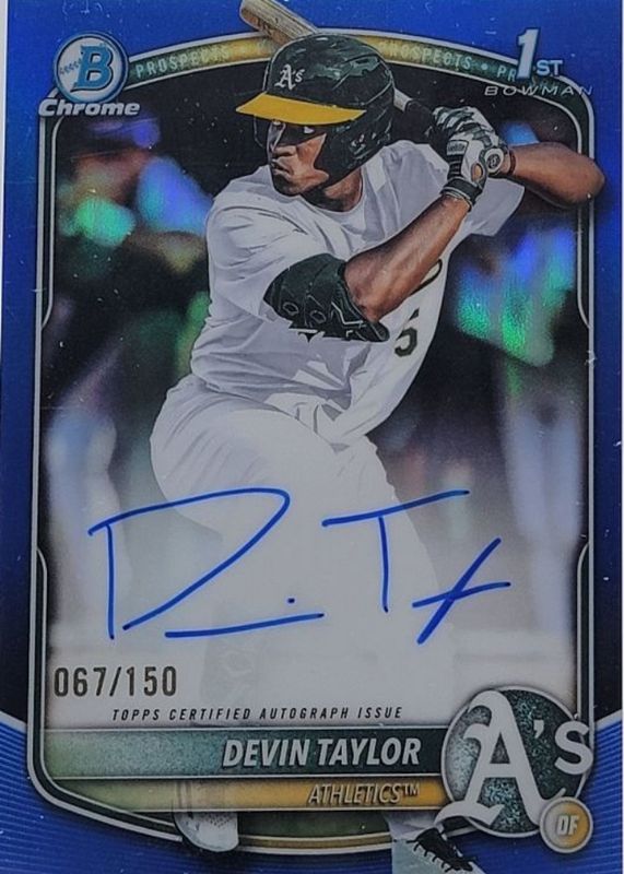 2025 Bowman Draft #CPA-DT Chrome Prospect Auto - Blue Refractor /150 (1st)