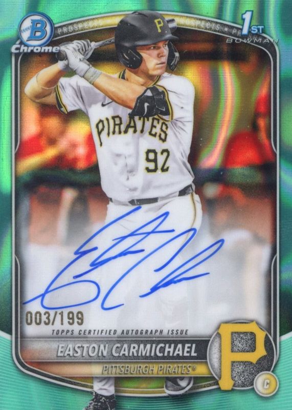 2025 Bowman Draft #CPA-ECA Chrome Prospect Auto - Aqua Lava Refractor /199 (1st)