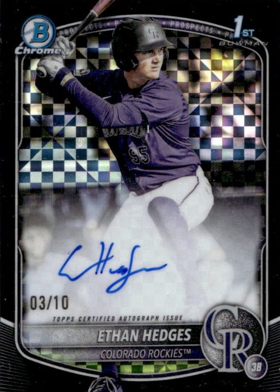 2025 Bowman Draft #CPA-EHE Chrome Prospect Auto - Black X-Fractor /10 (1st)