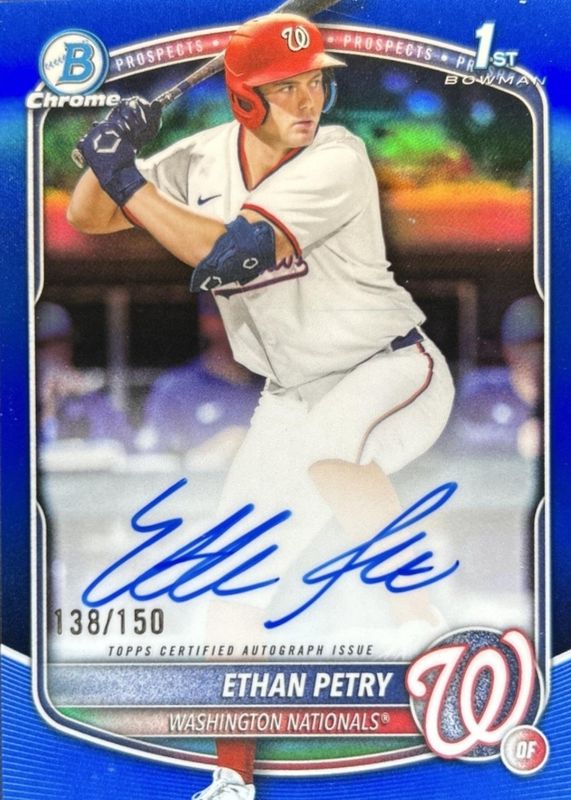 2025 Bowman Draft #CPA-EP Chrome Prospect Auto - Blue Refractor /150 (1st)