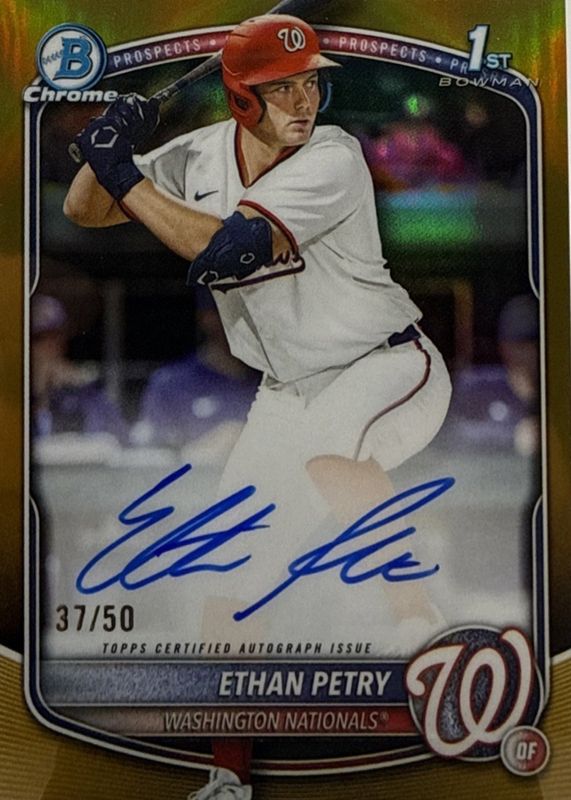 2025 Bowman Draft #CPA-EP Chrome Prospect Auto - Gold Refractor /50 (1st)