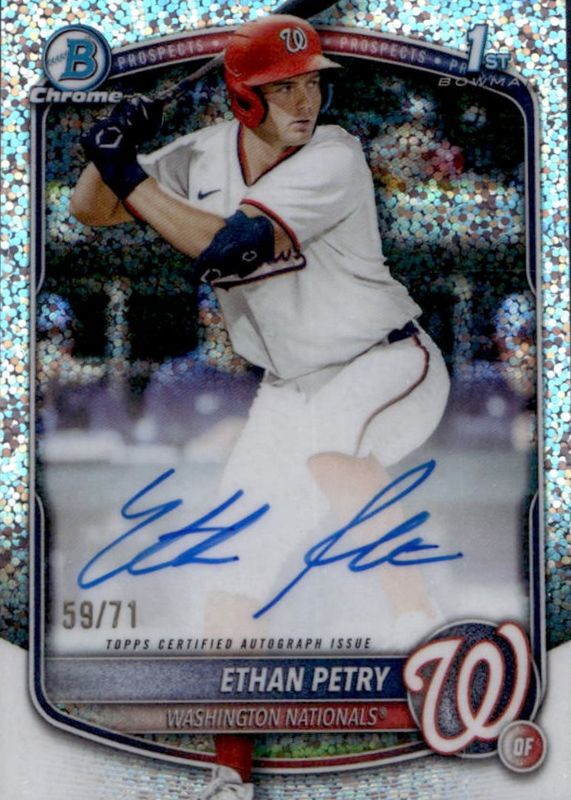 2025 Bowman Draft #CPA-EP Chrome Prospect Auto - Sparkle Refractor /71 (1st)