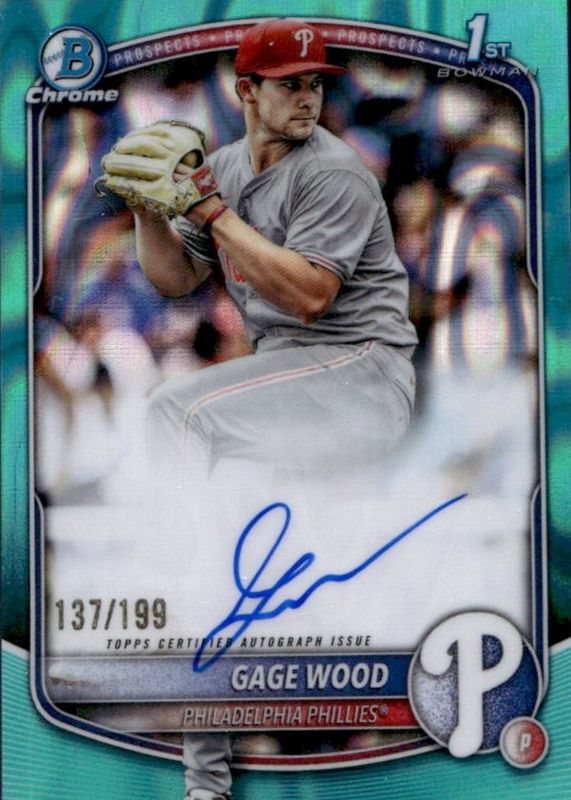 2025 Bowman Draft #CPA-GW Chrome Prospect Auto - Aqua Lava Refractor /199 (1st)
