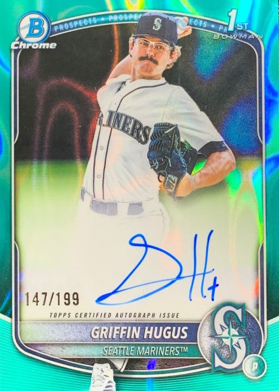 2025 Bowman Draft #CPA-GH Chrome Prospect Auto - Aqua Lava Refractor /199 (1st)