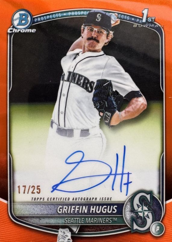 2025 Bowman Draft #CPA-GH Chrome Prospect Auto - Orange Refractor /25 (1st)