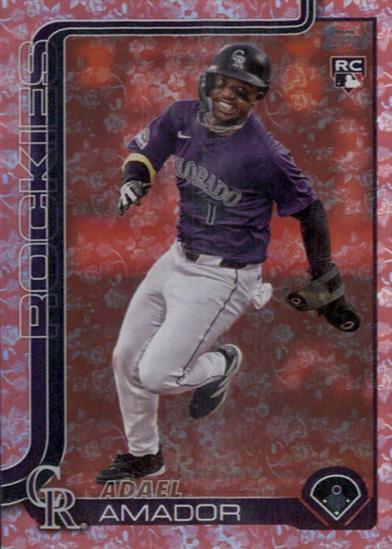 Adael Amador 2025 Topps #191 Flowers /50 Rookie RAW