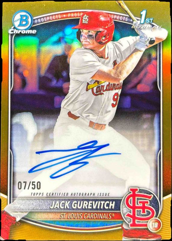 2025 Bowman Draft #CPA-JG Chrome Prospect Auto - Gold Refractor /50 (1st)