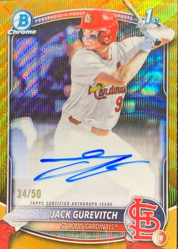 2025 Bowman Draft #CPA-JG Chrome Prospect Auto - Gold Wave Refractor /50 (1st)