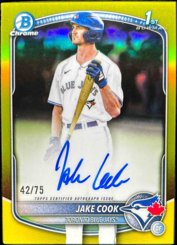 2025 Bowman Draft #CPA-JC Chrome Prospect Auto - Yellow Refractor /75 (1st)