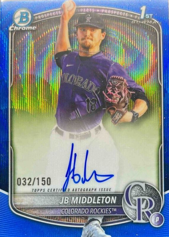 2025 Bowman Draft #CPA-JM Chrome Prospect Auto - Blue Wave Refractor /150 (1st)