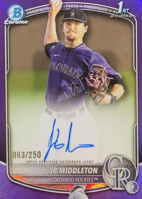2025 Bowman Draft #CPA-JM Chrome Prospect Auto - Purple Refractor /250 (1st)