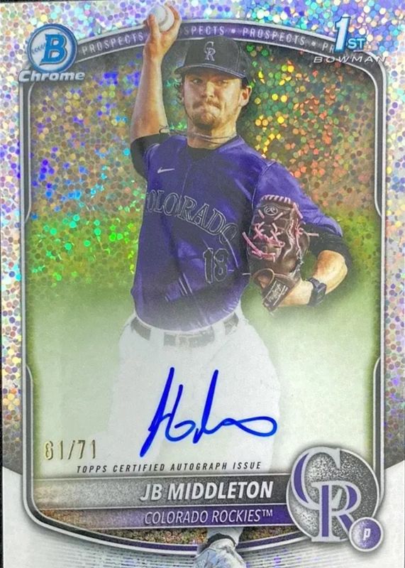 2025 Bowman Draft #CPA-JM Chrome Prospect Auto - Sparkle Refractor /71 (1st)