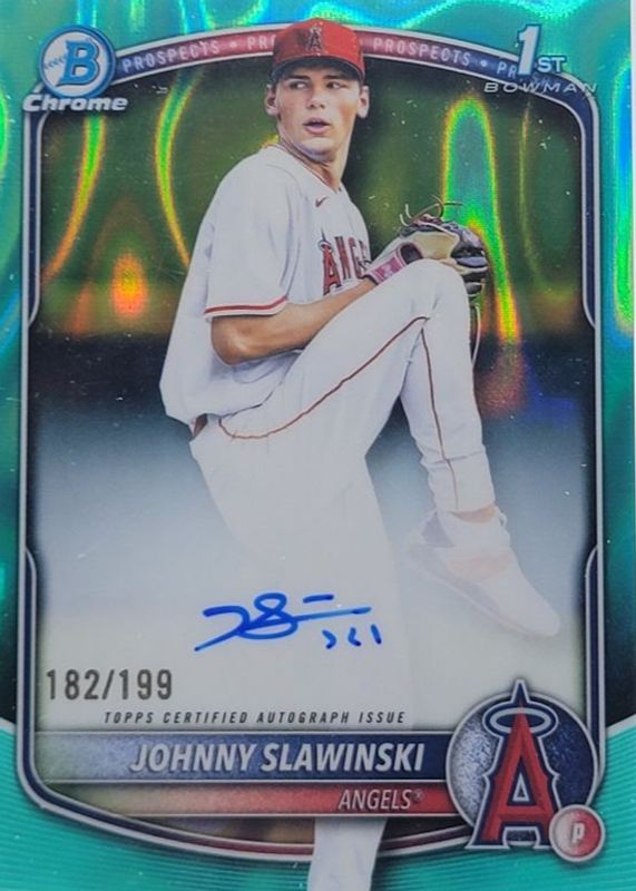 2025 Bowman Draft #CPA-JS Chrome Prospect Auto - Aqua Lava Refractor /199 (1st)