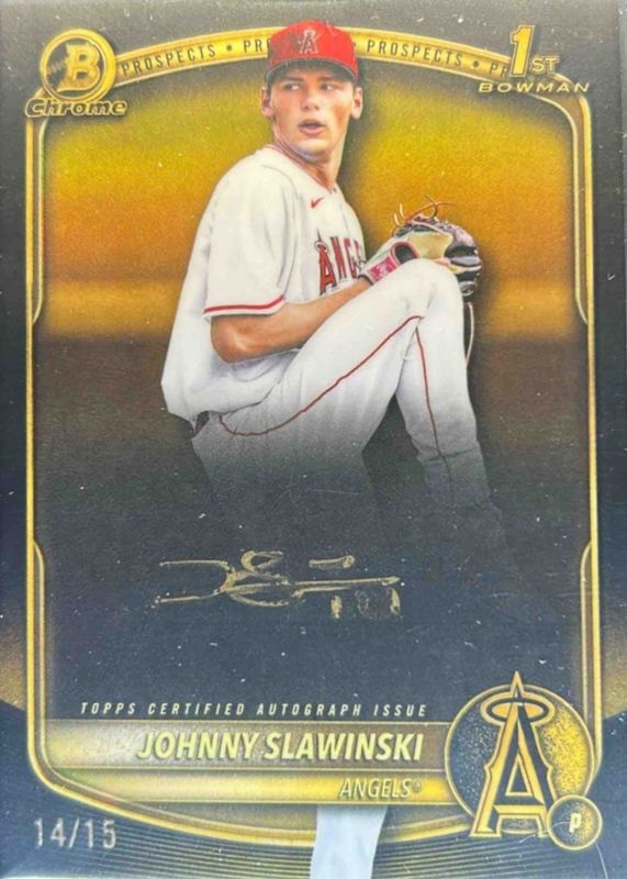 2025 Bowman Draft #CPA-JS Chrome Prospect Auto - Gold Ink /15 (1st)