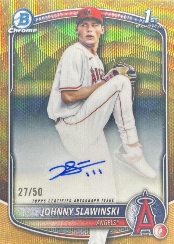 2025 Bowman Draft #CPA-JS Chrome Prospect Auto - Gold Wave Refractor /50 (1st)