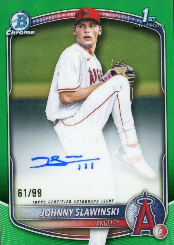 2025 Bowman Draft #CPA-JS Chrome Prospect Auto - Green Refractor /99 (1st)