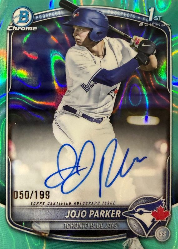 2025 Bowman Draft #CPA-JP Chrome Prospect Auto - Aqua Lava Refractor /199 (1st)