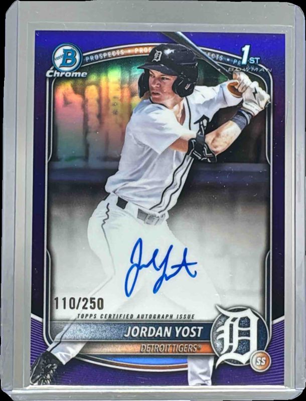 2025 Bowman Draft #CPA-JY Chrome Prospect Auto - Purple Refractor /250 (1st)
