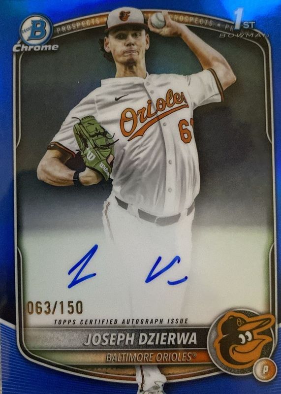 2025 Bowman Draft #CPA-JD Chrome Prospect Auto - Blue Refractor /150 (1st)
