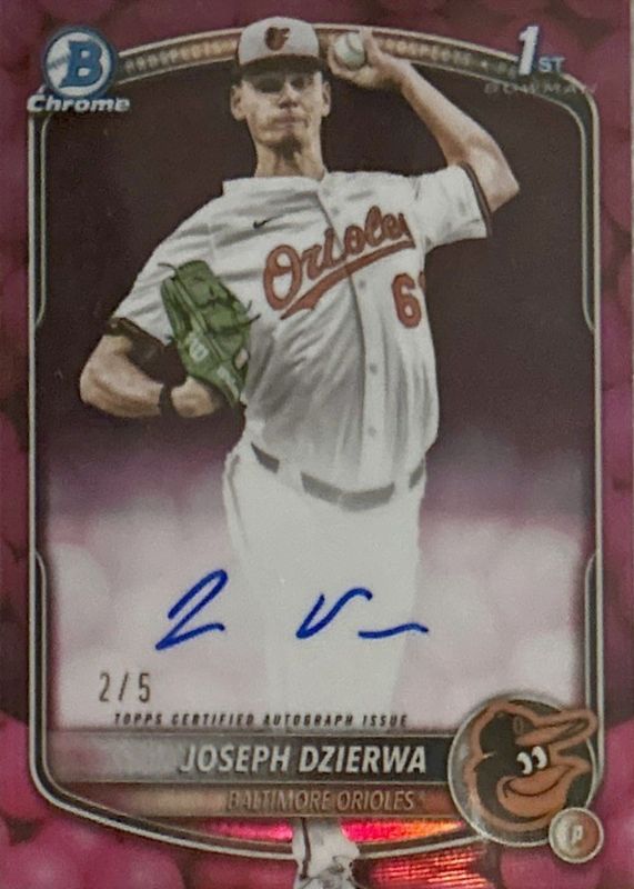 2025 Bowman Draft #CPA-JD Chrome Prospect Auto - Gum Ball Refractor /5 (1st)