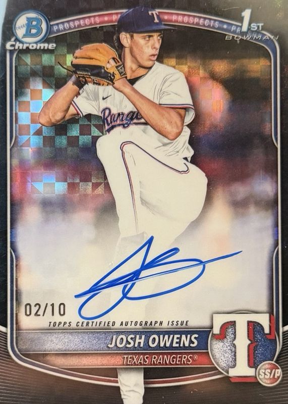 2025 Bowman Draft #CPA-JO Chrome Prospect Auto - Black X-Fractor /10 (1st)