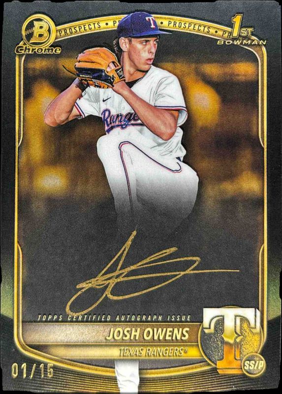 2025 Bowman Draft #CPA-JO Chrome Prospect Auto - Gold Ink /15 (1st)