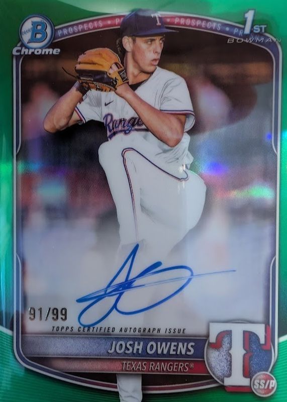 2025 Bowman Draft #CPA-JO Chrome Prospect Auto - Green Refractor /99 (1st)