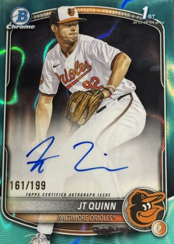 2025 Bowman Draft #CPA-JQ Chrome Prospect Auto - Aqua Lava Refractor /199 (1st)