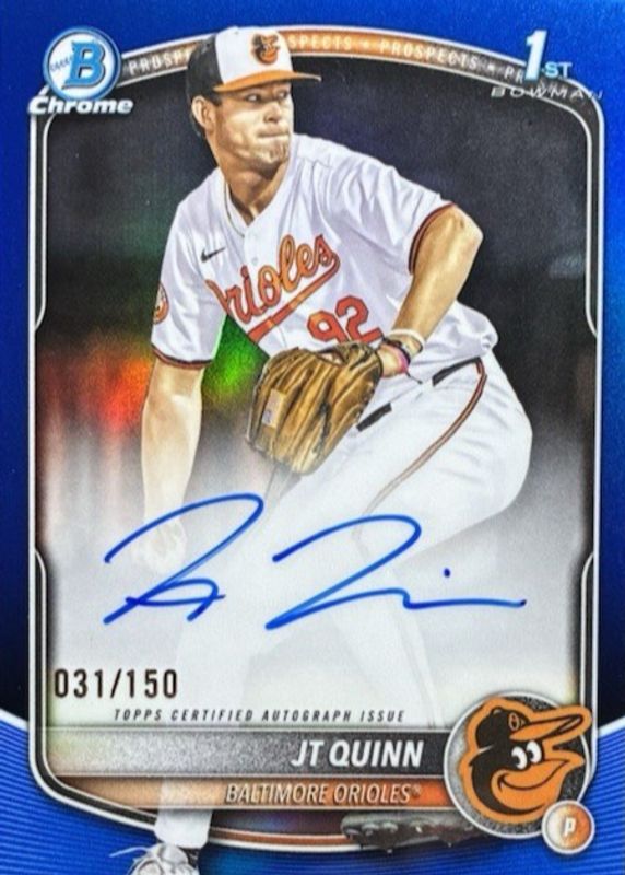2025 Bowman Draft #CPA-JQ Chrome Prospect Auto - Blue Refractor /150 (1st)