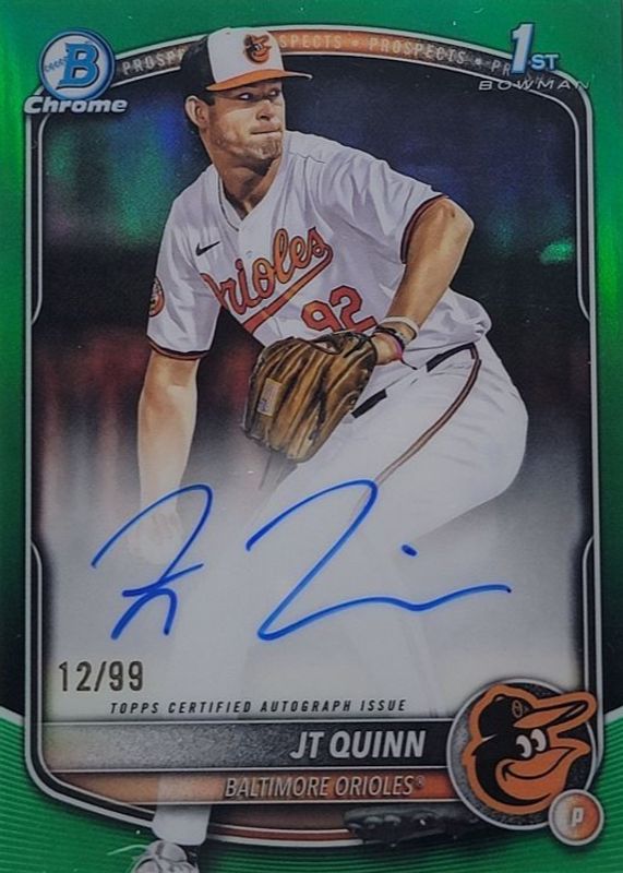2025 Bowman Draft #CPA-JQ Chrome Prospect Auto - Green Refractor /99 (1st)