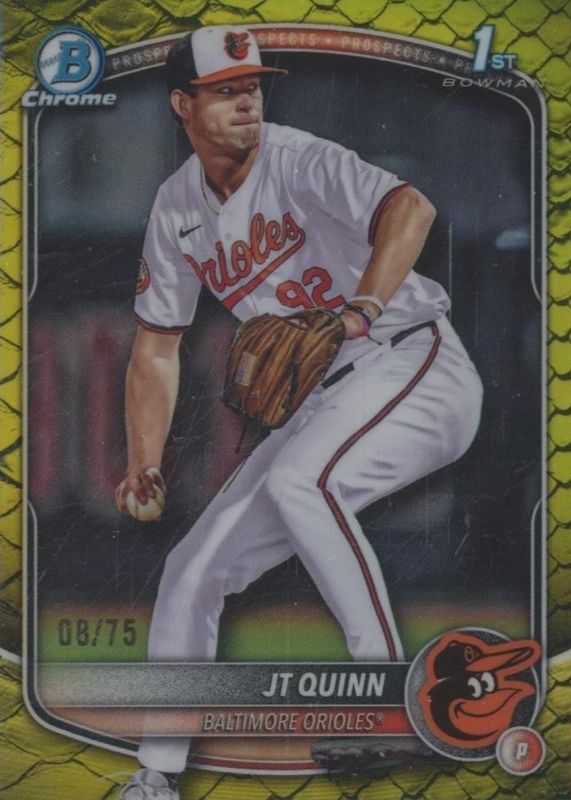 2025 Bowman Draft #CPA-JQ Chrome Prospect Auto - Yellow Refractor /75 (1st)