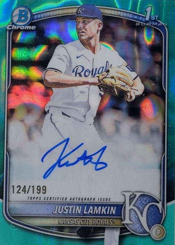 2025 Bowman Draft #CPA-JLA Chrome Prospect Auto - Aqua Lava Refractor /199 (1st)