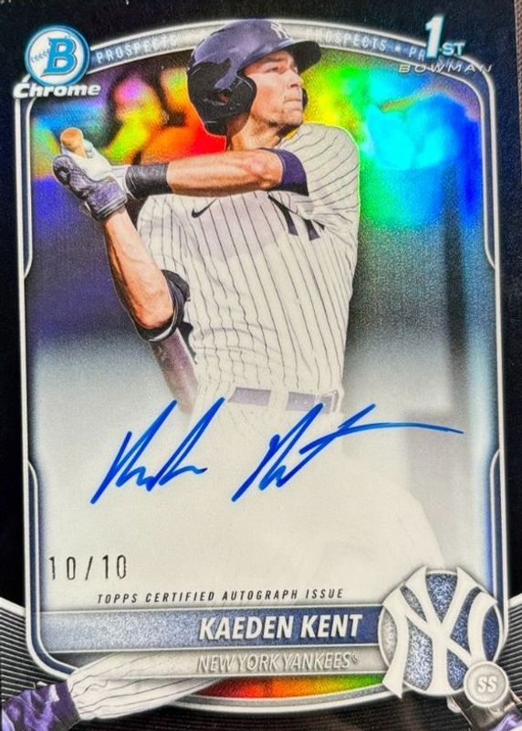 2025 Bowman Draft #CPA-KKE Chrome Prospect Auto - Black Refractor /10 (1st)