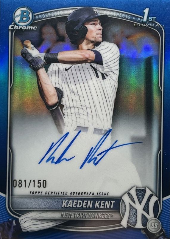 2025 Bowman Draft #CPA-KKE Chrome Prospect Auto - Blue Refractor /150 (1st)