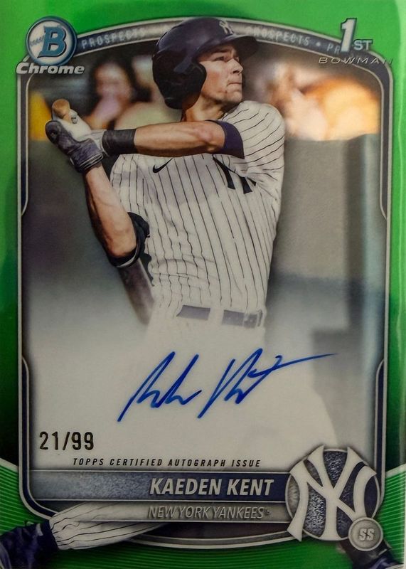 2025 Bowman Draft #CPA-KKE Chrome Prospect Auto - Green Refractor /99 (1st)