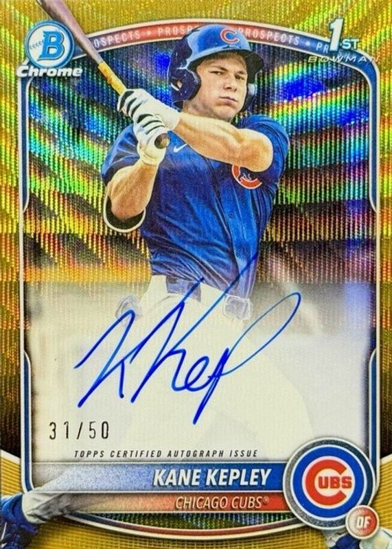 2025 Bowman Draft #CPA-KK Chrome Prospect Auto - Gold Wave Refractor /50 (1st)