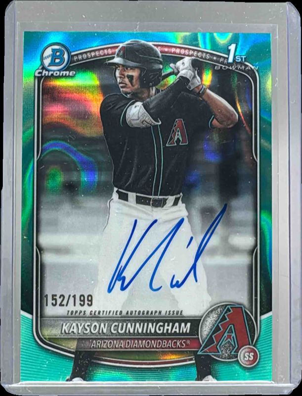 2025 Bowman Draft #CPA-KC Chrome Prospect Auto - Aqua Lava Refractor /199 (1st)