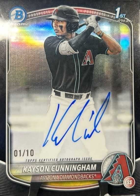 2025 Bowman Draft #CPA-KC Chrome Prospect Auto - Black Refractor /10 (1st)