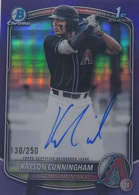 2025 Bowman Draft #CPA-KC Chrome Prospect Auto - Purple Refractor /250 (1st)