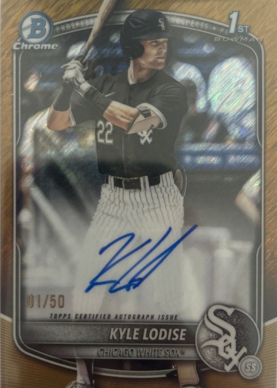 2025 Bowman Draft #CPA-KL Chrome Prospect Auto - Gold Wave Refractor /50 (1st)