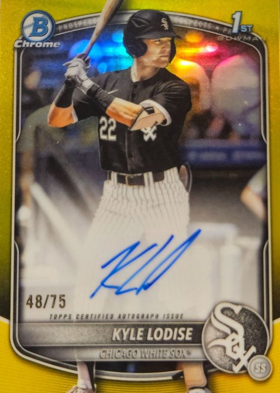 2025 Bowman Draft #CPA-KL Chrome Prospect Auto - Yellow Refractor /75 (1st)