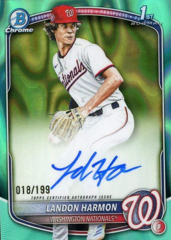 2025 Bowman Draft #CPA-LH Chrome Prospect Auto - Aqua Lava Refractor /199 (1st)