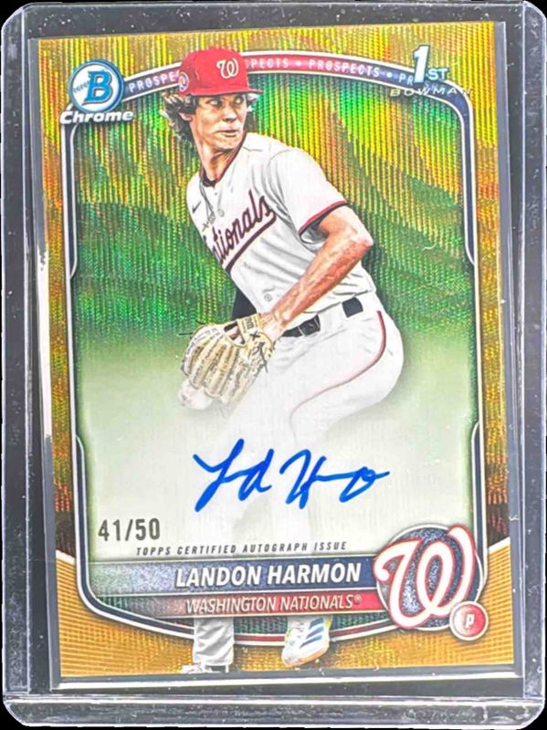 2025 Bowman Draft #CPA-LH Chrome Prospect Auto - Gold Wave Refractor /50 (1st)