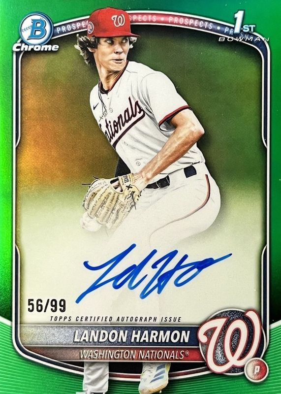2025 Bowman Draft #CPA-LH Chrome Prospect Auto - Green Refractor /99 (1st)