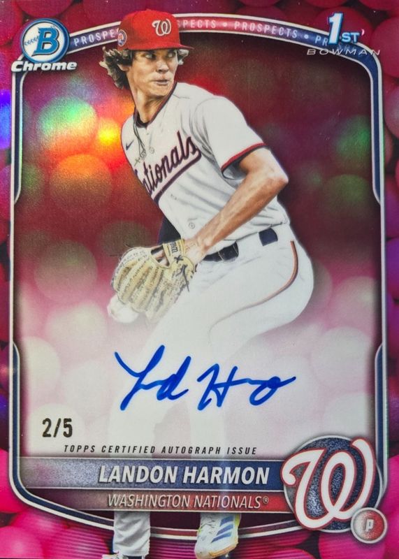 2025 Bowman Draft #CPA-LH Chrome Prospect Auto - Gum Ball Refractor /5 (1st)